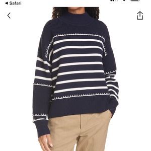 La Ligne navy and cream sweater, size XS.